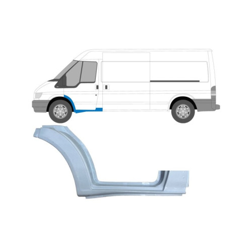 Поріг передній лівий з аркою Ford Transit 2000-2013 (KK) з 1/3 стійки
