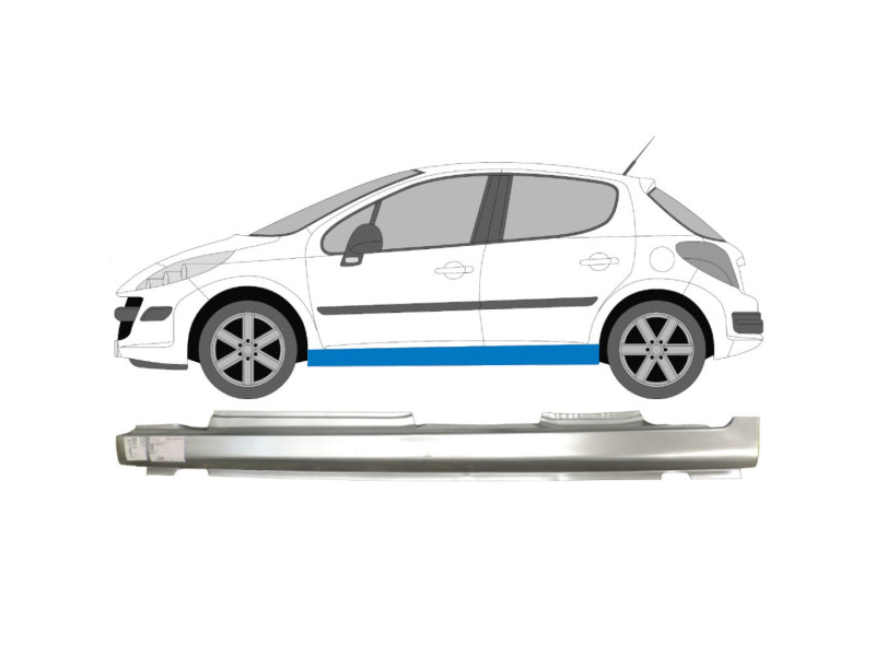 Поріг лівий Peugeot 207 06-13 (PL)