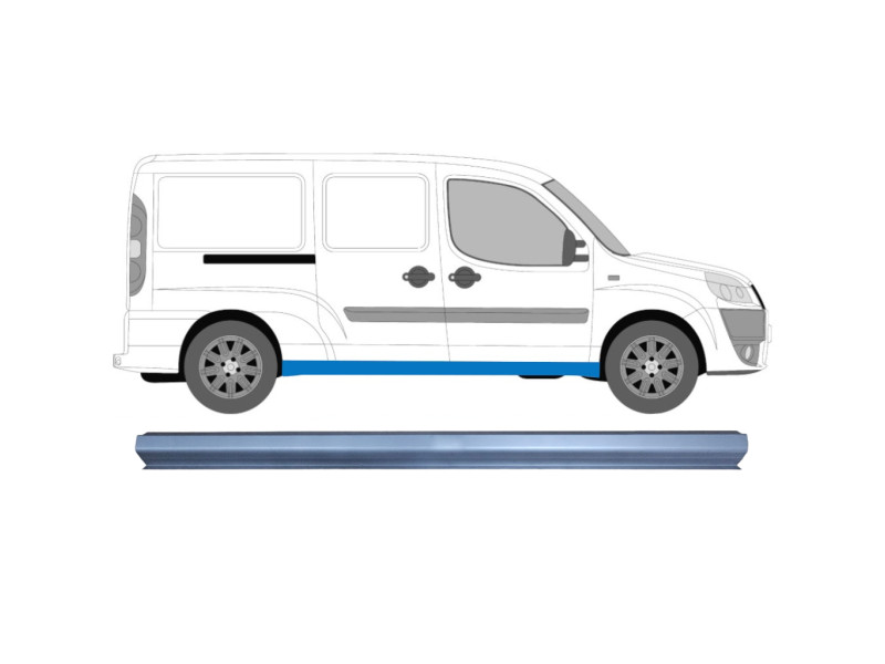 Поріг лівий/правий ремкомплект Fiat Doblo 2001-2009 (PL) 190 см