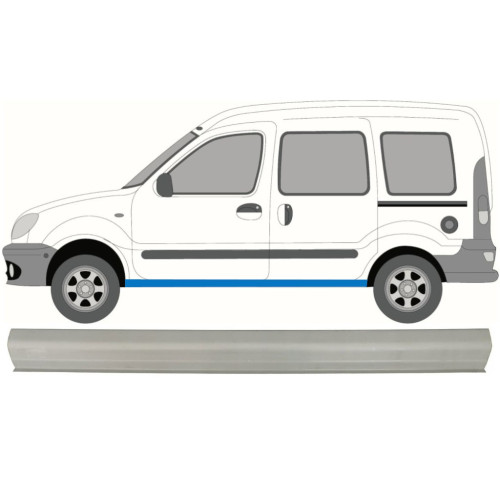 Поріг лівий Renault Kangoo 1 1997-2009 2/3 двері, нижня частина (KH)