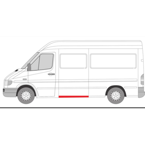 Поріг середній лівий Mercedes Sprinter W901, VW LT 2 1995-2005 (FPS)