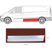 Поріг середній лівий Mercedes Vito W639 03-14 довга база (Polcar)