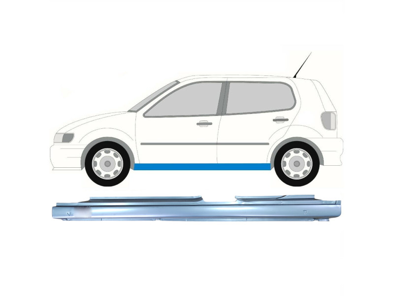 Поріг лівий VW Polo 94-99, 5 дв. (KK)