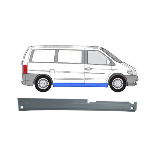 Поріг правий Mercedes Vito W638 1996-2003 повний (KH)