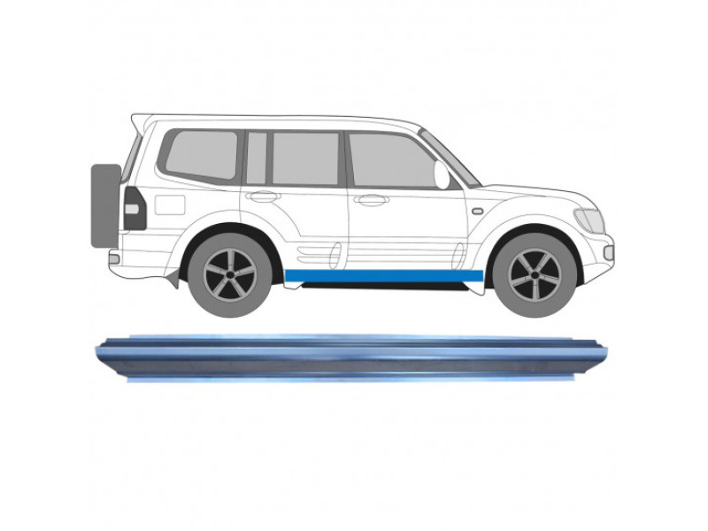Поріг лівий/правий ремкомплект Mitsubishi Pajero 3 1999-2007 (Польща)