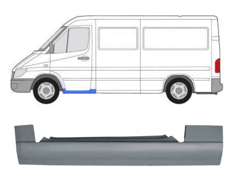 Поріг передній лівий Mercedes Sprinter W901-W903, VW LT 1 95-06 (PL)