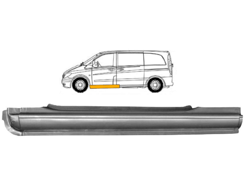 Поріг передній лівий Mercedes Vito W639 03-14 (PL)