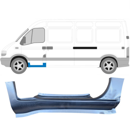 Поріг передній лівий Renault Master 2, Opel Movano A 98-09 (Polcar) під дверима