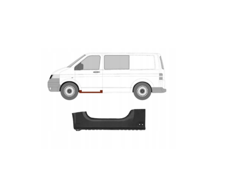 Поріг передній лівий VW Transporter T5 03-15 (Polcar) високий