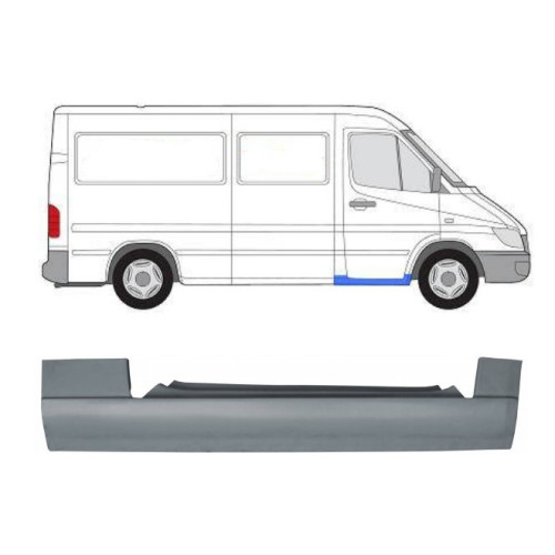 Поріг передній правий Mercedes Sprinter W901-W903, VW LT 1 1995-2006 POTRYKUS