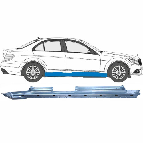Поріг правий Mercedes C-class W204 2007-2011 Klokkerholm