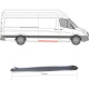 Поріг середній правий під дверима Mercedes Sprinter W906, VW Crafter 1 06-18 (KH) 1 мм.