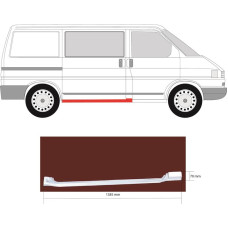 Поріг правий під розсувні двері VW Transporter T4 90-03 (Klokkerholm)