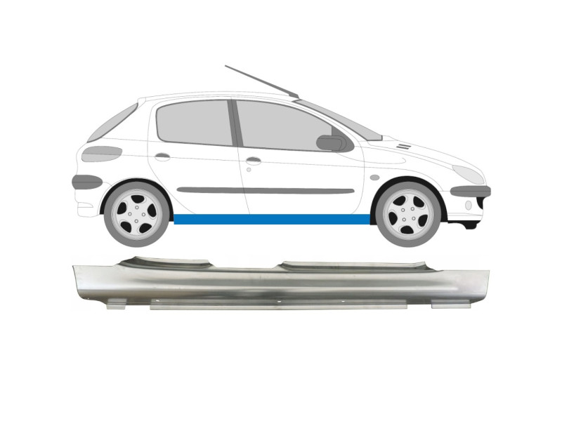Поріг правий Peugeot 206 98-09 (PL) 5 дв.
