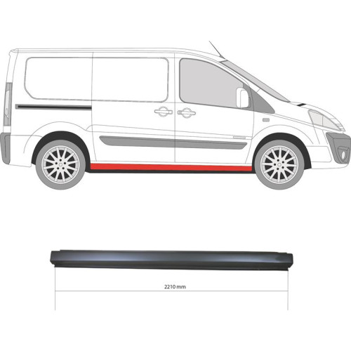 Поріг правий Peugeot Expert, Citroen Jumpy, Fiat Scudo 07-15 (KK)