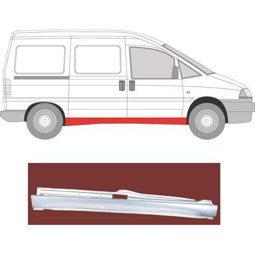 Поріг правий Peugeot Expert, Citroen Jumpy, Fiat Scudo 96-06 Klokkerholm