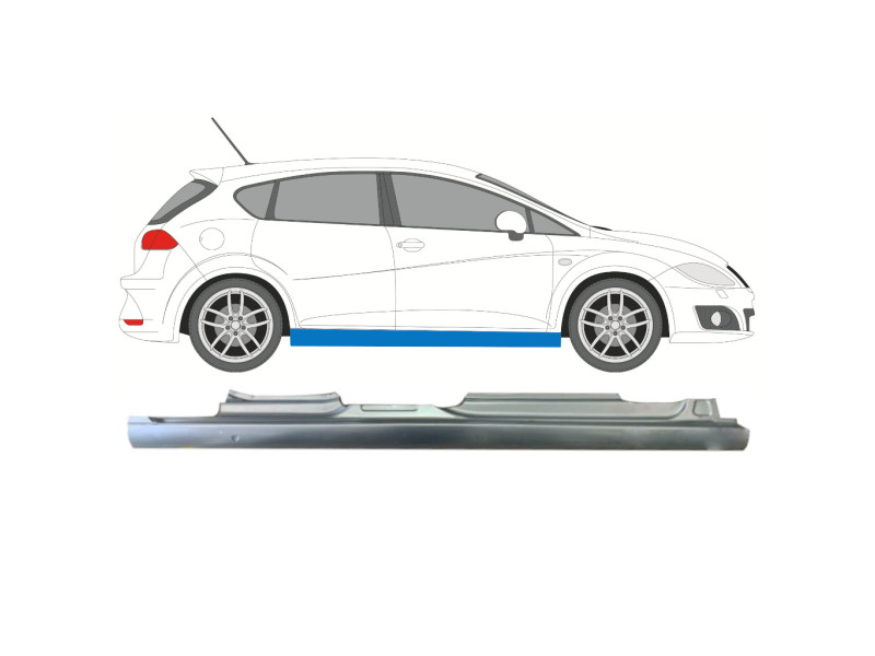 Поріг правий Seat Leon 00-05 (Klokkerholm)