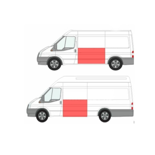 Поріг середній лівий Ford Transit 2000-2013 до вікна FPS середня і довга база