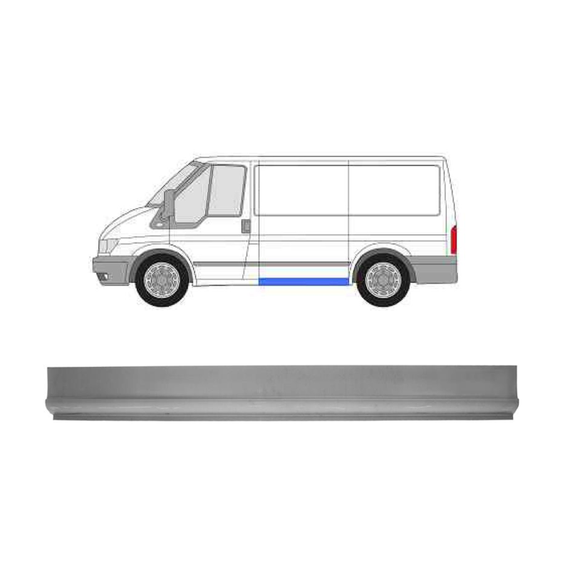 Поріг середній лівий Ford Transit 00-13 (FPS) коротка база