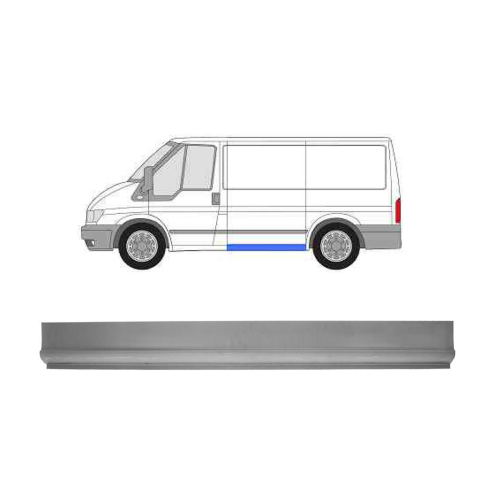 Поріг середній лівий Ford Transit 2000-2013 нижня частина (PL) 119 см