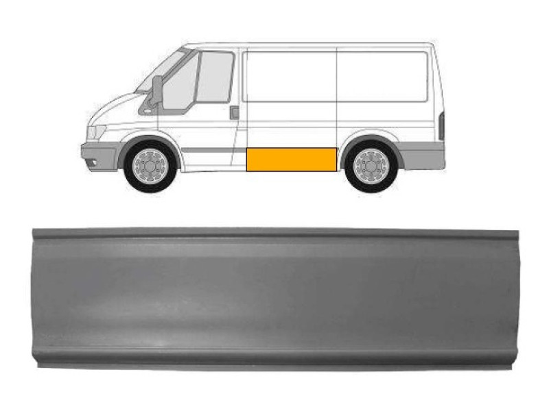 Поріг середній лівий Ford Transit 00-13 нижня частина (Польща) довжина 118.7 см