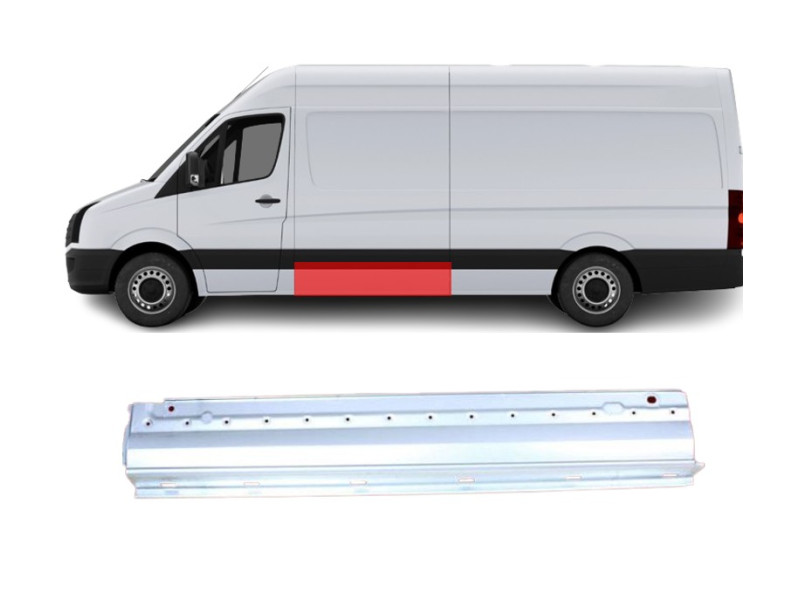 Поріг середній лівий VW Crafter 2 16-, MAN TGE 17- (Klokkerholm) 7C0809383B