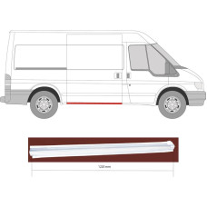Поріг середній правий під дверима Ford Transit 00-13 (FPS) коротка база