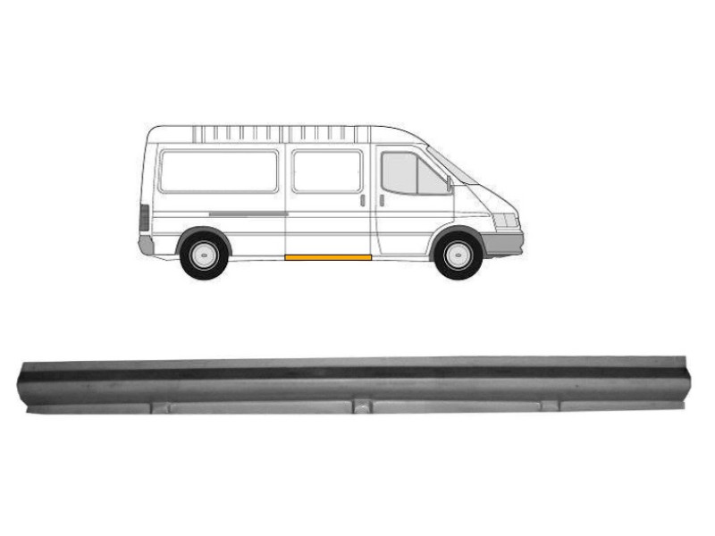 Поріг середній правий під дверима Ford Transit 86-00 (Klokkerholm)