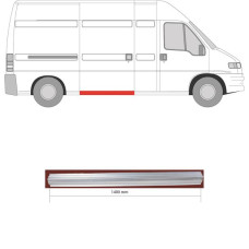Поріг середній правий під дверима Peugeot Boxer, Citroen Jumper, Fiat Ducato 94-06 (KK)