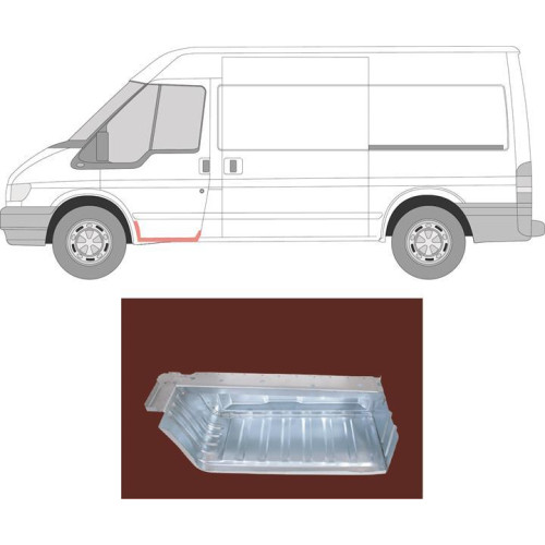 Поріг верхній лівий і підніжка Ford Transit 2000-2013 Польща 2509043-P