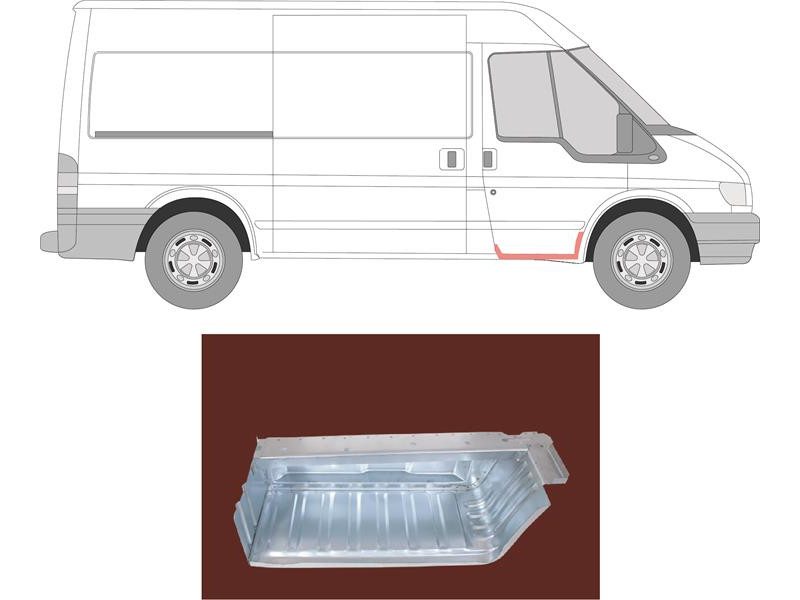 Сходинка права повна Ford Transit 00-13 (KH)
