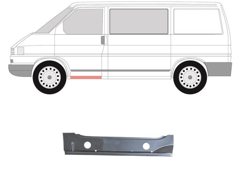 Поріг внутрішній передній лівий VW Transporter T4 90-03 (Potrykus)