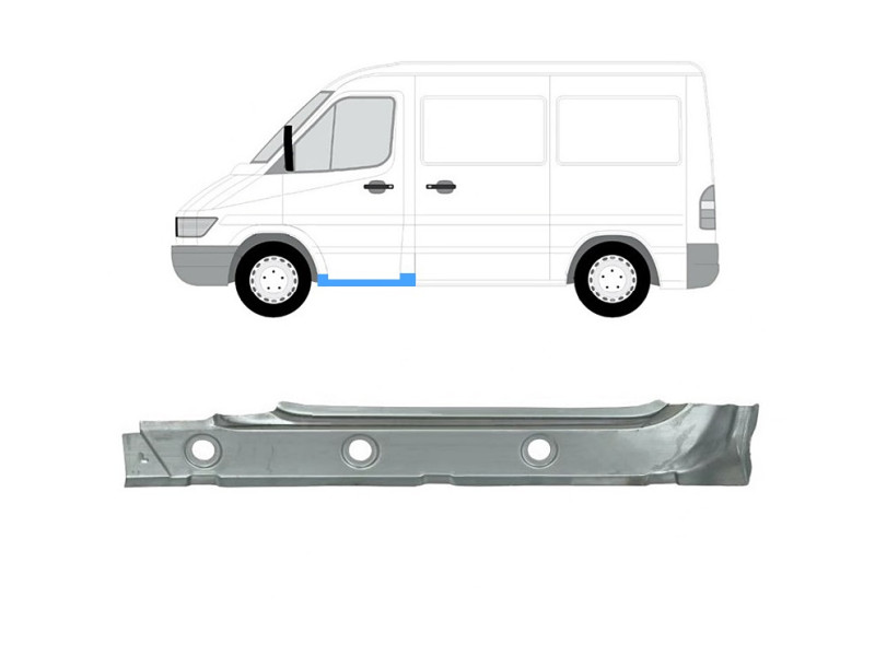 Поріг внутрішній передньої двері лівий Mercedes Sprinter W901 95-06, VW LT 95-06 (PL)
