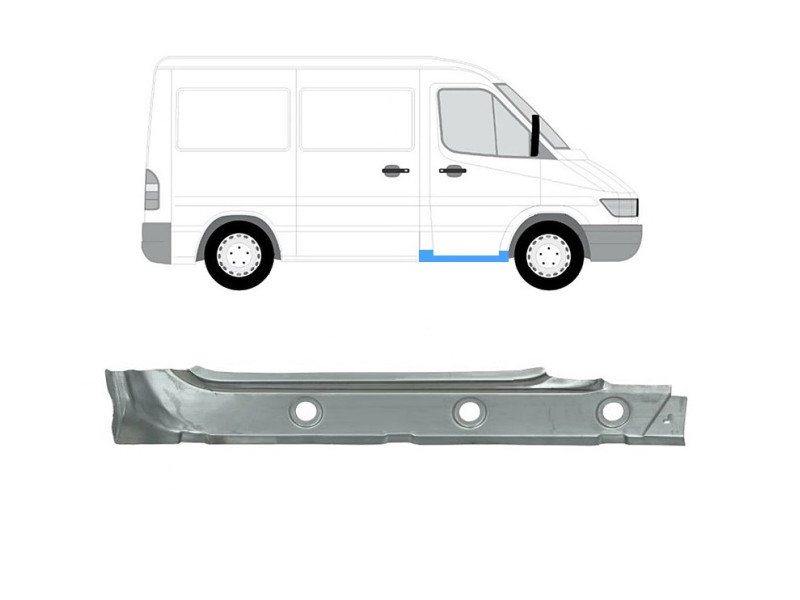 Поріг внутрішній передньої двері правий Mercedes Sprinter W901 95-06, VW LT 95-06 (PL)