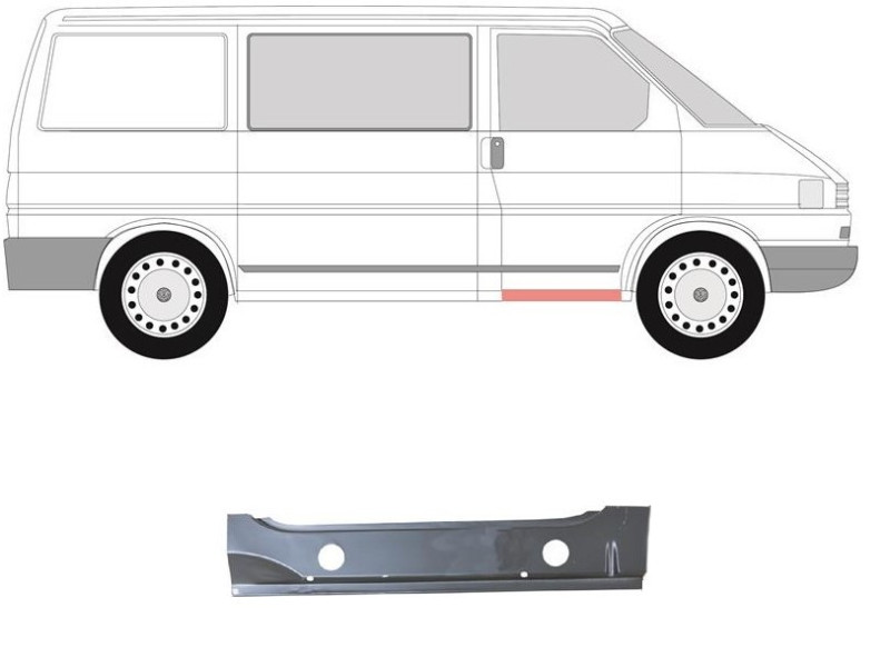 Поріг внутрішній передній правий VW Transporter T4 90-03 (Potrykus)