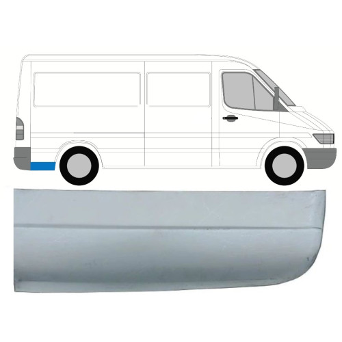 Порог задній правий за колесом Mercedes Sprinter W901-W903, VW LT 2 середня база