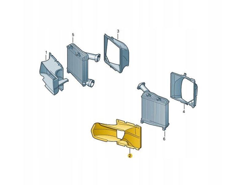 Повітропровід передній лівий VW Touareg 2010-2014 FPA 7P6117335