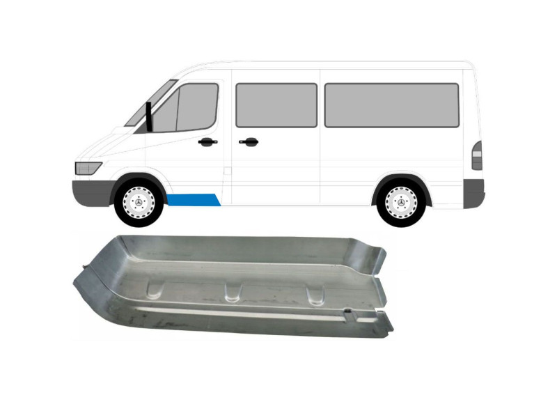 Повна сходинка передньої двері ліва Mercedes Sprinter W901-W903, VW LT 2 (Klokkerholm)