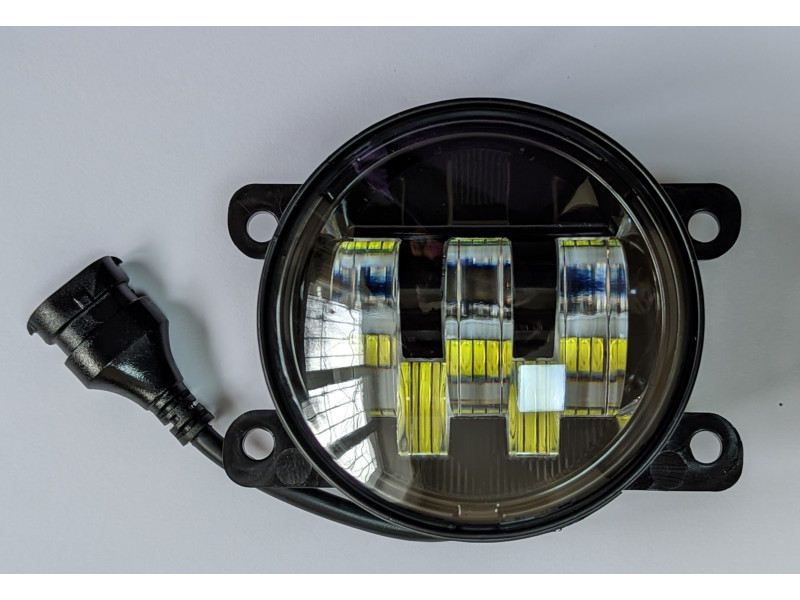 Протитуманні фари LED (ДХВ і поворот жовтий) Renault Duster, Logan, Ford Focus 3, Fiesta, Mitsubishi L200, Daewoo Nexia N150, Suzuki Vitara, SX4