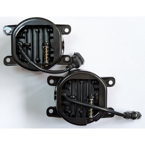 Протитуманні фари LED (ДХВ і поворот жовтий) Renault Duster, Logan, Ford Focus 3, Fiesta, Mitsubishi L200, Daewoo Nexia N150, Suzuki Vitara, SX4