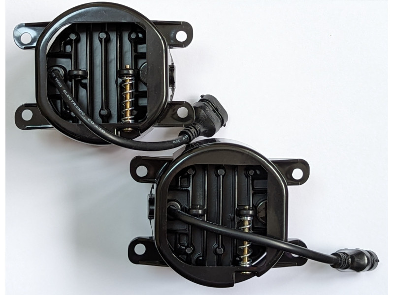 Протитуманні фари LED (ДХВ і поворот жовтий) Renault Duster, Logan, Ford Focus 3, Fiesta, Mitsubishi L200, Daewoo Nexia N150, Suzuki Vitara, SX4