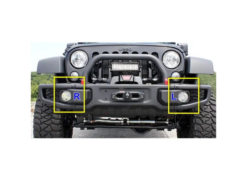 Протитуманна фара права (LED) Jeep Wrangler, Gladiator 2018-2024 DEPO 68304048AF