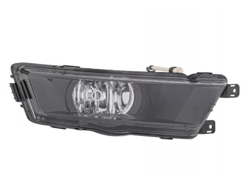 Протитуманна фара права Skoda Rapid 13-19 (Depo) чорна 5JA941700A