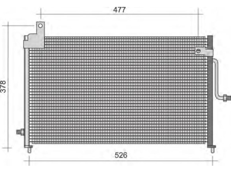 Радіатор кондиціонера Daewoo Matiz (Nissens) 96566331, 96569392