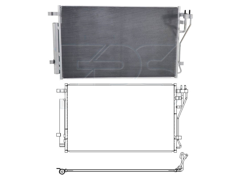 Радіатор кондиціонера Hyundai Sonata DN8 19- двиг. 2.5 (FPS) 