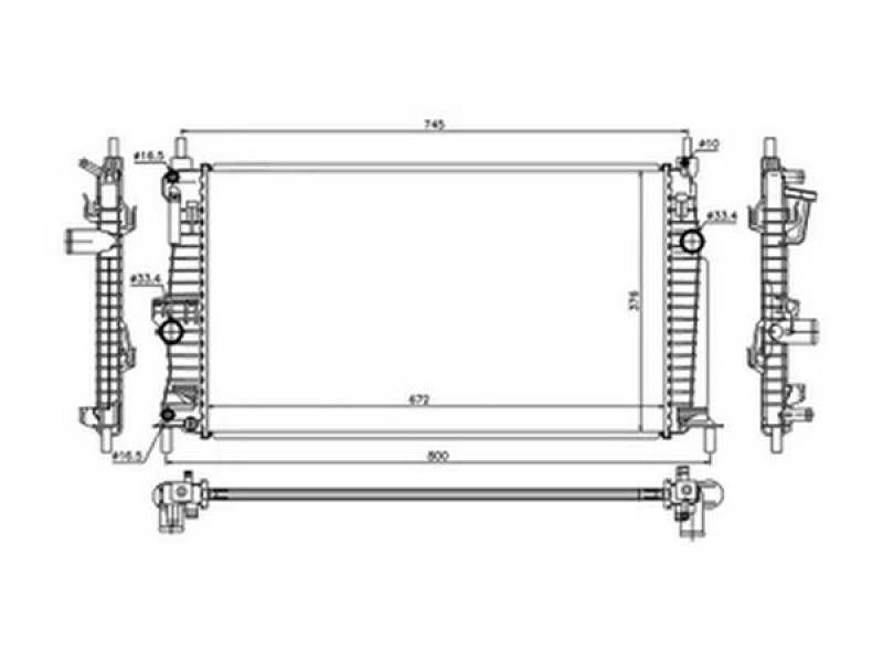 Радіатор охолодження двигуна Mazda 3 BL 1.6 (AVA) Z6811520Y, Z681-15-20YA