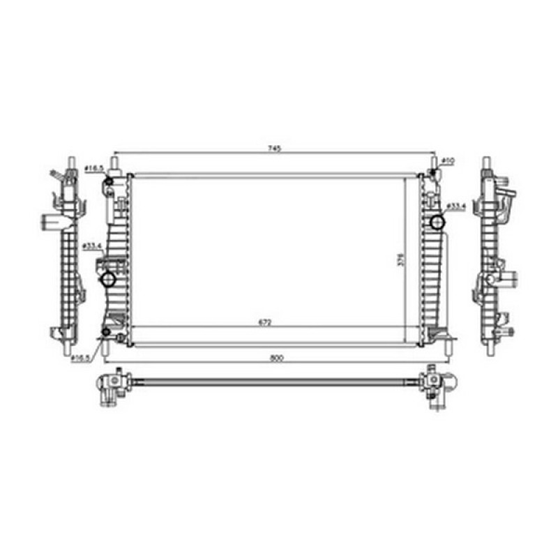 Радіатор охолодження двигуна Mazda 3 BL 1.6 (AVA) Z6811520Y, Z681-15-20YA
