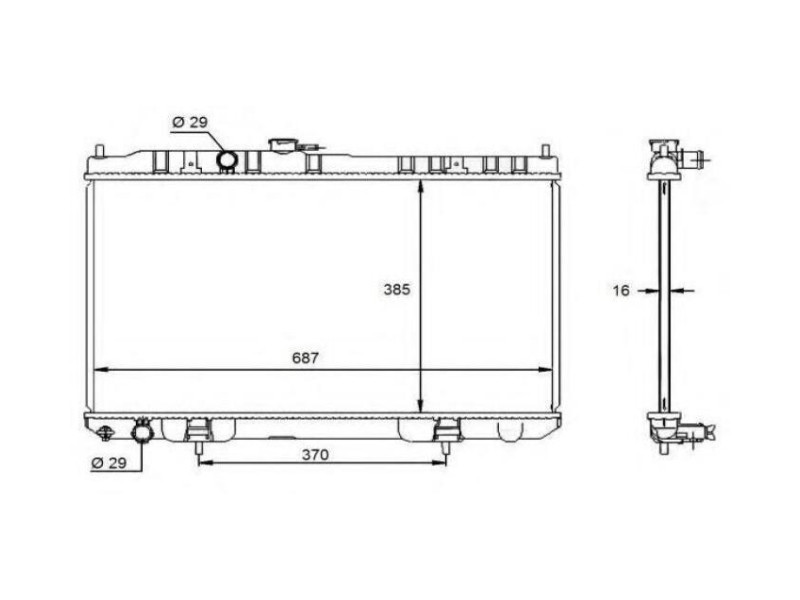 Радіатор охолодження двигуна Nissan Almera Classic 1.6 (Koyorad) 2140095F0C