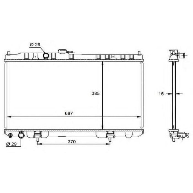 Радіатор охолодження двигуна Nissan Almera Classic 1.6 (Koyorad) 2140095F0C