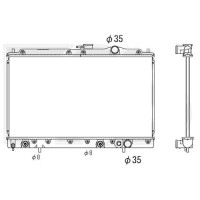 Радіатор охолодження двигуна Mitsubishi Galant 88-93 1.8 8V / 2.0 (Koyorad) MB356527